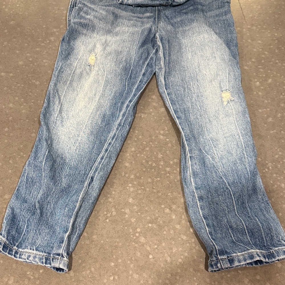 Cat & Jack Girls Blue Denim Overalls - Picture 3 of 3